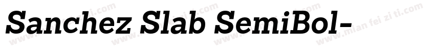 Sanchez Slab SemiBol字体转换